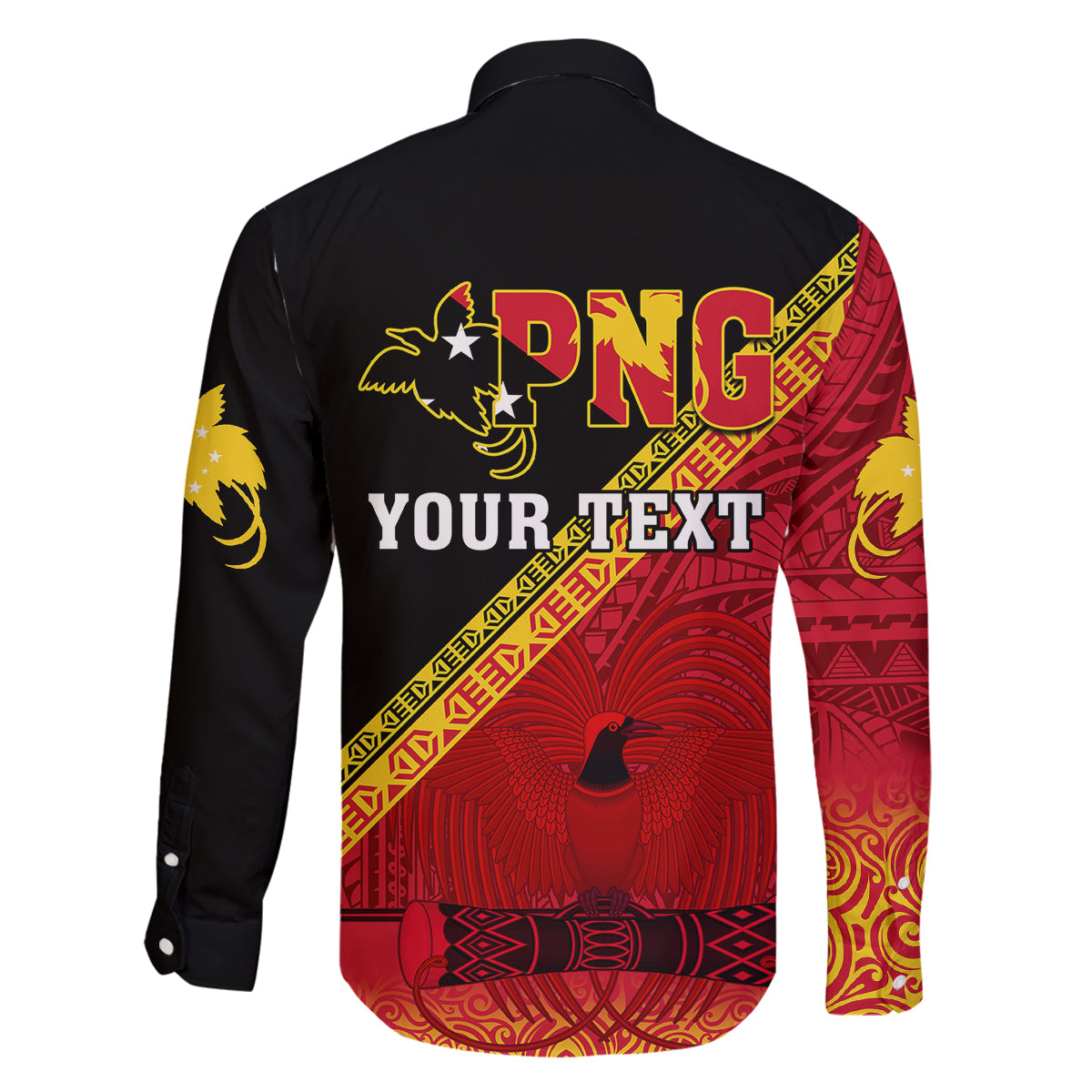 Presonalised Papua New Guinea Family Matching Off Shoulder Long Sleeve Dress and Hawaiian Shirt Independen Stet bilong Papua Niugini Unique Version - Wonder Print Shop