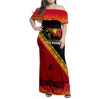 Presonalised Papua New Guinea Family Matching Off Shoulder Maxi Dress and Hawaiian Shirt Independen Stet bilong Papua Niugini Unique Version - Wonder Print Shop