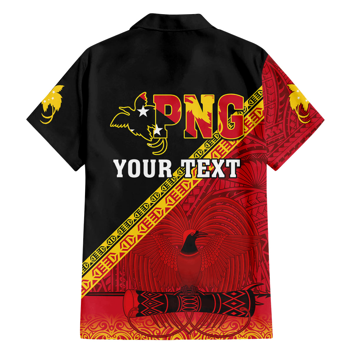 Presonalised Papua New Guinea Family Matching Off Shoulder Short Dress and Hawaiian Shirt Independen Stet bilong Papua Niugini Unique Version - Wonder Print Shop