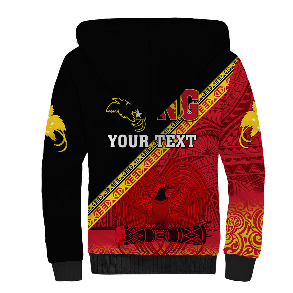 Presonalised Papua New Guinea Sherpa Hoodie Independen Stet bilong Papua Niugini Unique Version - Wonder Print Shop