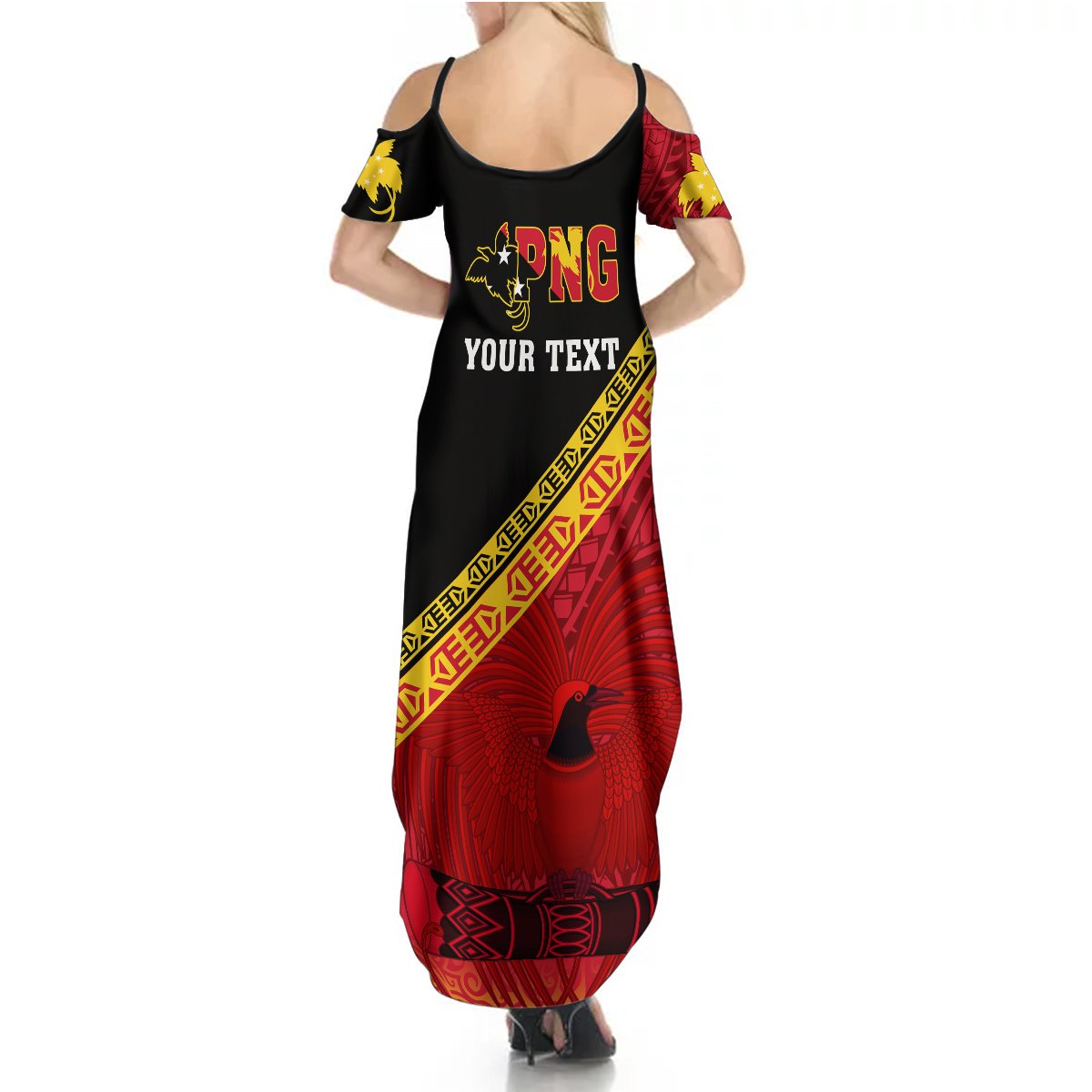 Presonalised Papua New Guinea Summer Maxi Dress Independen Stet bilong Papua Niugini Unique Version - Wonder Print Shop