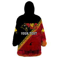 Presonalised Papua New Guinea Wearable Blanket Hoodie Independen Stet bilong Papua Niugini Unique Version - Wonder Print Shop