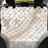 Polynesia Back Car Seat Cover Polynesian Tropical Flowers Begie Pastel Vibes - Wonder Print Shop