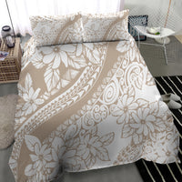 Polynesia Bedding Set Polynesian Tropical Flowers Begie Pastel Vibes - Wonder Print Shop