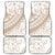 Polynesia Car Mats Polynesian Tropical Flowers Begie Pastel Vibes - Wonder Print Shop