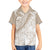 Polynesia Kid Hawaiian Shirt Polynesian Tropical Flowers Beige Pastel Vibes - Wonder Print Shop