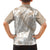 Polynesia Kid Hawaiian Shirt Polynesian Tropical Flowers Beige Pastel Vibes - Wonder Print Shop