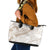 Polynesia Leather Tote Bag Polynesian Tropical Flowers Begie Pastel Vibes - Wonder Print Shop