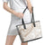 Polynesia Leather Tote Bag Polynesian Tropical Flowers Begie Pastel Vibes - Wonder Print Shop