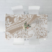 Polynesia Tablecloth Polynesian Tropical Flowers Begie Pastel Vibes - Wonder Print Shop