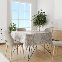 Polynesia Tablecloth Polynesian Tropical Flowers Begie Pastel Vibes - Wonder Print Shop