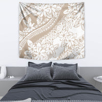 Polynesia Tapestry Polynesian Tropical Flowers Begie Pastel Vibes - Wonder Print Shop