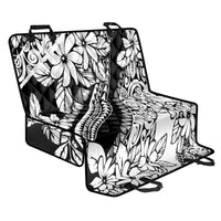 Polynesia Back Car Seat Cover Polynesian Tropical Flowers Black Pastel Vibes - Wonder Print Shop