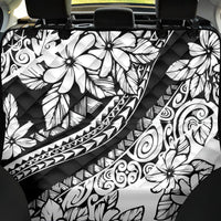 Polynesia Back Car Seat Cover Polynesian Tropical Flowers Black Pastel Vibes - Wonder Print Shop