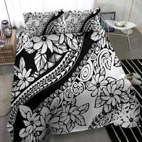 Polynesia Bedding Set Polynesian Tropical Flowers Black Pastel Vibes - Wonder Print Shop