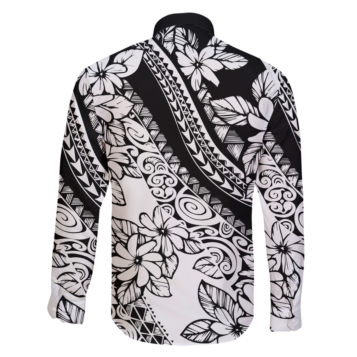 Polynesia Family Matching Short Sleeve Bodycon Dress and Hawaiian Shirt Polynesian Tropical Flowers Black Pastel Vibes - Wonder Print Shop