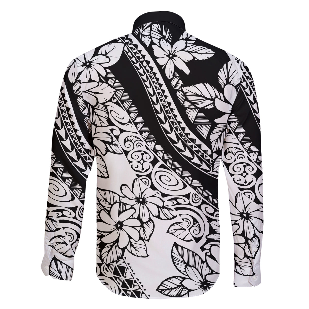 Polynesia Family Matching Summer Maxi Dress and Hawaiian Shirt Polynesian Tropical Flowers Black Pastel Vibes - Wonder Print Shop