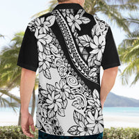 Polynesia Hawaiian Shirt Polynesian Tropical Flowers Black Pastel Vibes - Wonder Print Shop