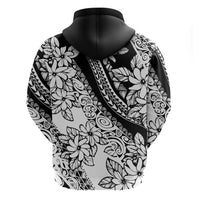 Polynesia Hoodie Polynesian Tropical Flowers Black Pastel Vibes - Wonder Print Shop