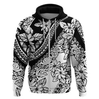 Polynesia Hoodie Polynesian Tropical Flowers Black Pastel Vibes - Wonder Print Shop