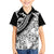 Polynesia Kid Hawaiian Shirt Polynesian Tropical Flowers Black Pastel Vibes - Wonder Print Shop