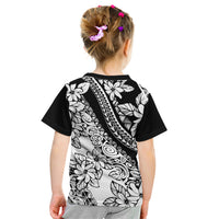 Polynesia Kid T Shirt Polynesian Tropical Flowers Black Pastel Vibes - Wonder Print Shop