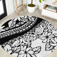 polynesia-round-carpet-polynesian-tropical-flowers-black-pastel-vibes