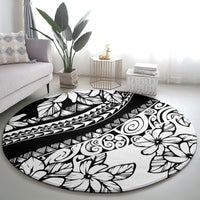 polynesia-round-carpet-polynesian-tropical-flowers-black-pastel-vibes
