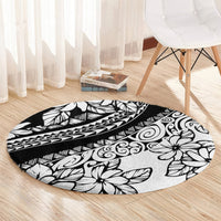 polynesia-round-carpet-polynesian-tropical-flowers-black-pastel-vibes
