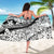 Polynesia Sarong Polynesian Tropical Flowers Black Pastel Vibes - Wonder Print Shop