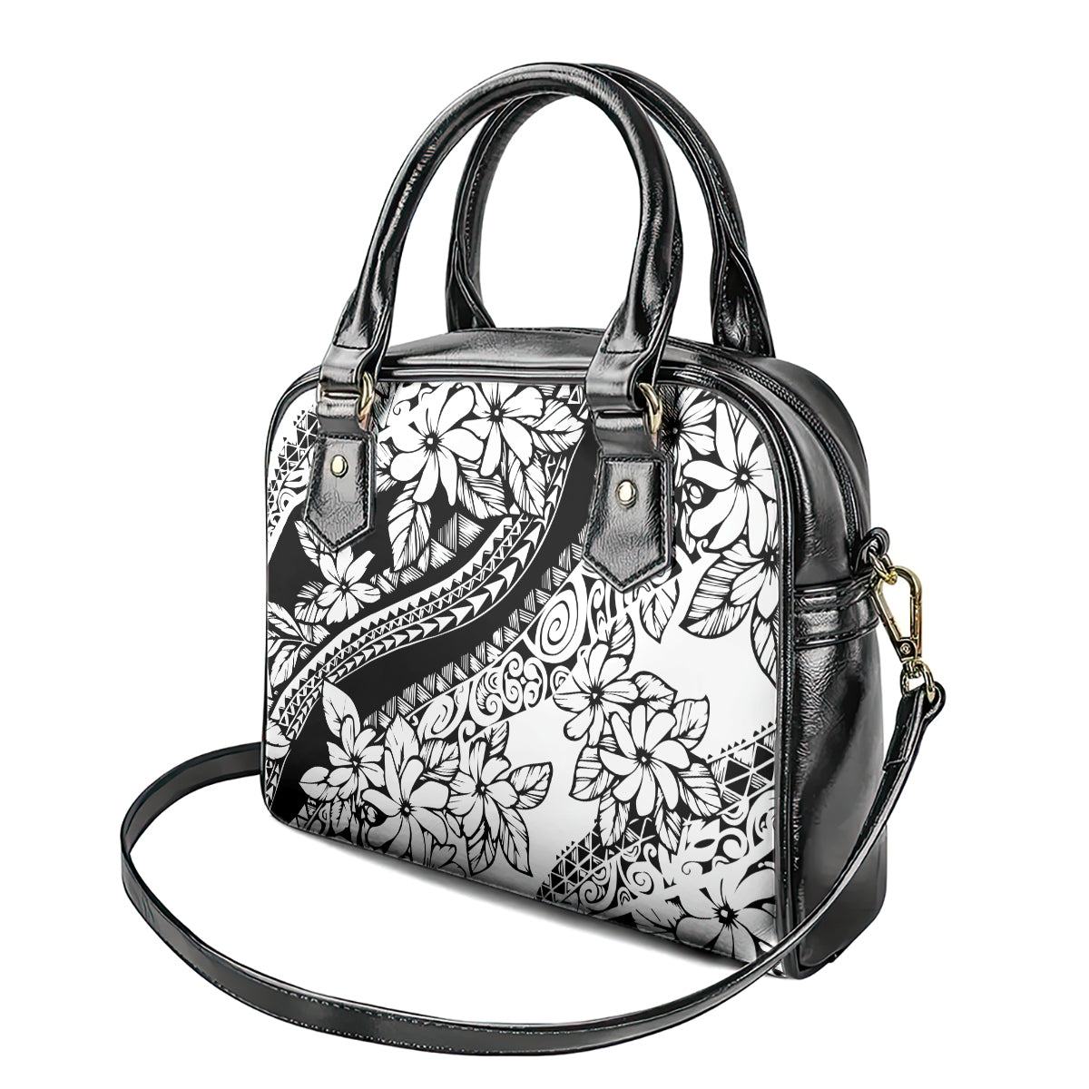 polynesia-shoulder-handbag-polynesian-tropical-flowers-black-pastel-vibes