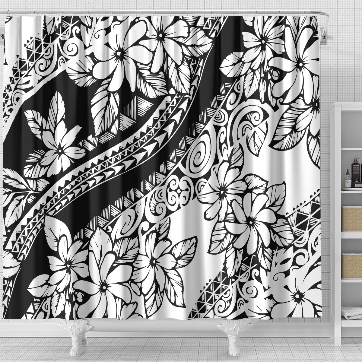 polynesia-shower-curtain-polynesian-tropical-flowers-black-pastel-vibes