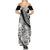 Polynesia Summer Maxi Dress Polynesian Tropical Flowers Black Pastel Vibes - Wonder Print Shop