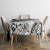 Polynesia Tablecloth Polynesian Tropical Flowers Black Pastel Vibes - Wonder Print Shop