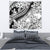 Polynesia Tapestry Polynesian Tropical Flowers Black Pastel Vibes - Wonder Print Shop