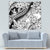 Polynesia Tapestry Polynesian Tropical Flowers Black Pastel Vibes - Wonder Print Shop