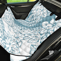 Polynesia Back Car Seat Cover Polynesian Tropical Flowers Blue Pastel Vibes - Wonder Print Shop