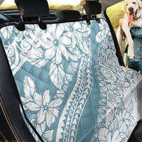 Polynesia Back Car Seat Cover Polynesian Tropical Flowers Blue Pastel Vibes - Wonder Print Shop