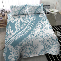 Polynesia Bedding Set Polynesian Tropical Flowers Blue Pastel Vibes - Wonder Print Shop