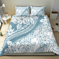 Polynesia Bedding Set Polynesian Tropical Flowers Blue Pastel Vibes - Wonder Print Shop