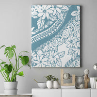 Polynesia Canvas Wall Art Polynesian Tropical Flowers Blue Pastel Vibes - Wonder Print Shop