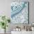 Polynesia Canvas Wall Art Polynesian Tropical Flowers Blue Pastel Vibes - Wonder Print Shop
