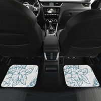 Polynesia Car Mats Polynesian Tropical Flowers Blue Pastel Vibes - Wonder Print Shop