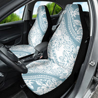 Polynesia Car Seat Cover Polynesian Tropical Flowers Blue Pastel Vibes - Wonder Print Shop