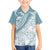 Polynesia Kid Hawaiian Shirt Polynesian Tropical Flowers Blue Pastel Vibes - Wonder Print Shop