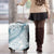 Polynesia Luggage Cover Polynesian Tropical Flowers Blue Pastel Vibes - Wonder Print Shop