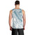 Polynesia Men Tank Top Polynesian Tropical Flowers Blue Pastel Vibes - Wonder Print Shop