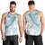 Polynesia Men Tank Top Polynesian Tropical Flowers Blue Pastel Vibes - Wonder Print Shop