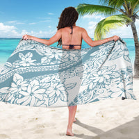Polynesia Sarong Polynesian Tropical Flowers Blue Pastel Vibes - Wonder Print Shop