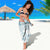 Polynesia Sarong Polynesian Tropical Flowers Blue Pastel Vibes - Wonder Print Shop